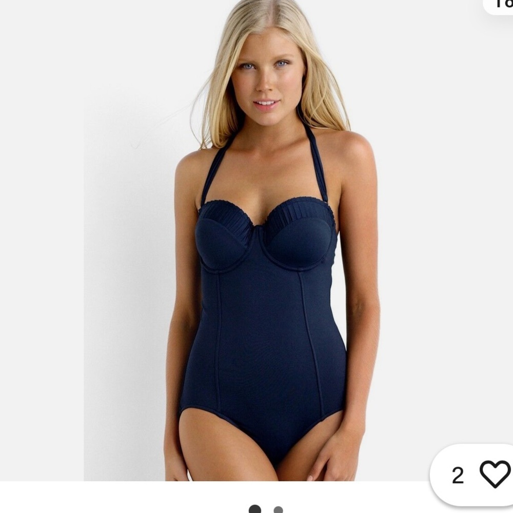 Seafolly Goddess D Cup Maillot navy Swimsuit US 6 Australia 10 navy